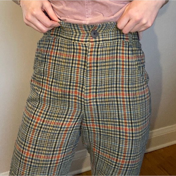 Plaid pants with elastic waistband - Picture 3 of 3